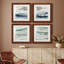 Tumultueux Indigo I - ensemble de 4 peintures sur toile encadrées-1079177374-1079177373