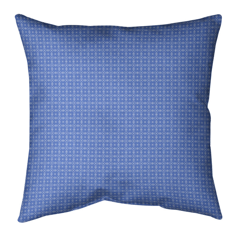 Housse de coussin Katelyn Elizabeth, 20 po x 20 po, Pas de bourre, Bleu / blanc