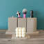 Ensemble d'accessoires de salle de bain - Porte-brosse à dents en céramique, distributeur de lotion / savon, tasse, porte-savon, porte-coton-tige-373561395