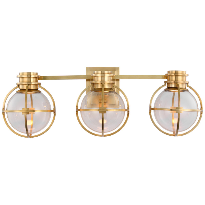 Chapman & Myers Gracie Triple Sconce, Antique Brass