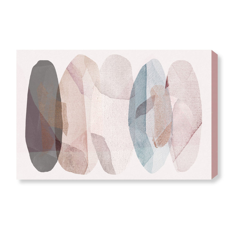 «Leaf Shower» par Oliver Gal - impression, H 16 po x l 24 po, Toile tendue