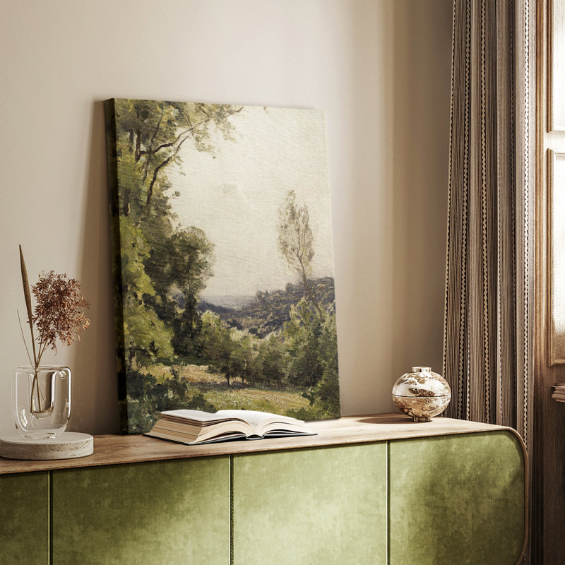 Paysage rétro CCXL III - galerie Cavas, H 48 po x l 32 po