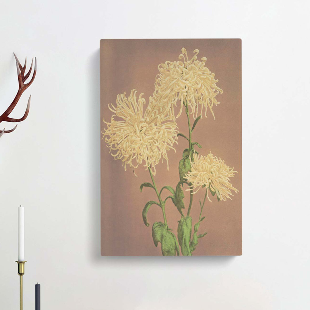 Yellow Chrysanthemums by Ogawa Kazumasa - Wrapped Canvas