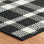 Houston Machine Woven Polyester Plaid Area Rug in Black/White-1888760599