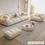 Coussin modulaire beige en polyester-405817273-405817270