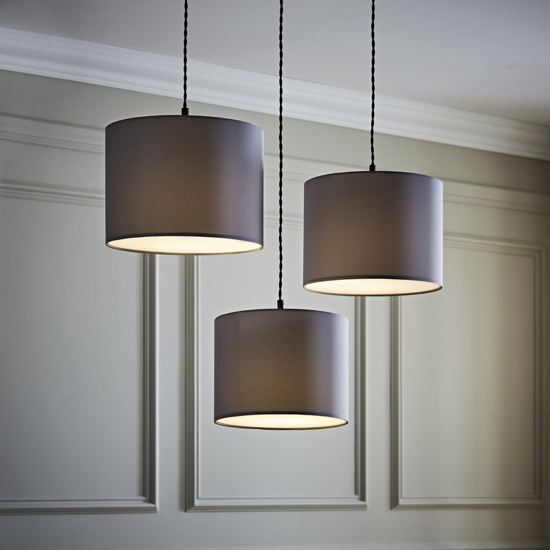 Torbery Cotton Drum Pendant Shade ( Clip On ) in Off White, Included