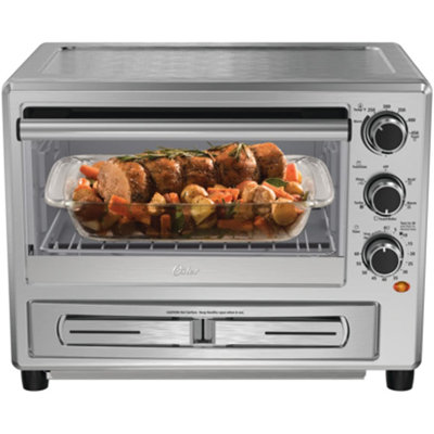 Four à convection en acier inoxydable avec tiroir à pizza Oster®