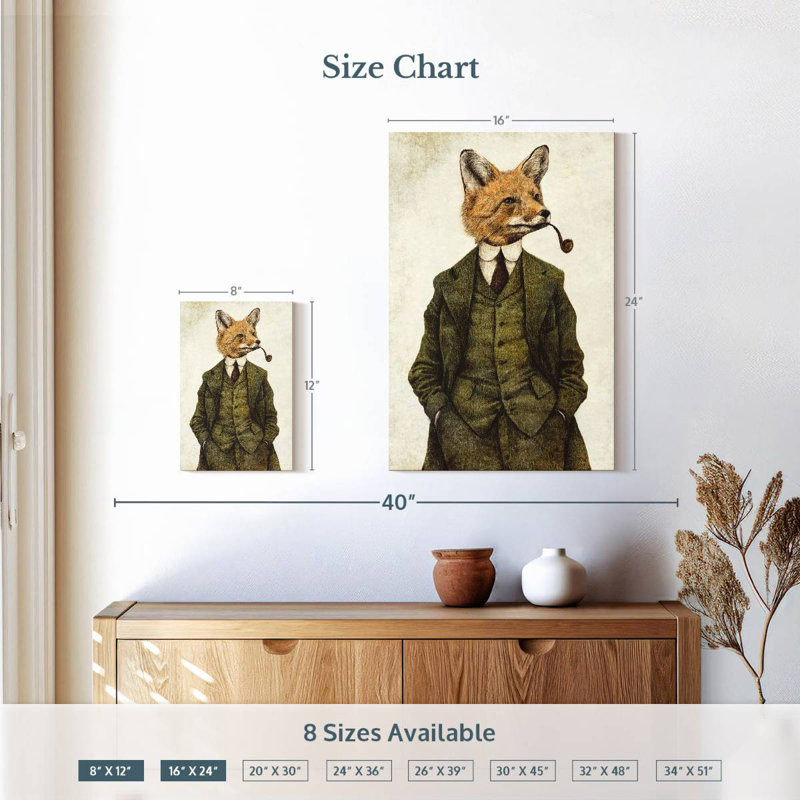 Ketti The Fox, 12" H x 8" W