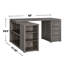 Bureau en L avec tiroirs et tablettes, surface de travail durable pour une organisation et un rangement maximaux