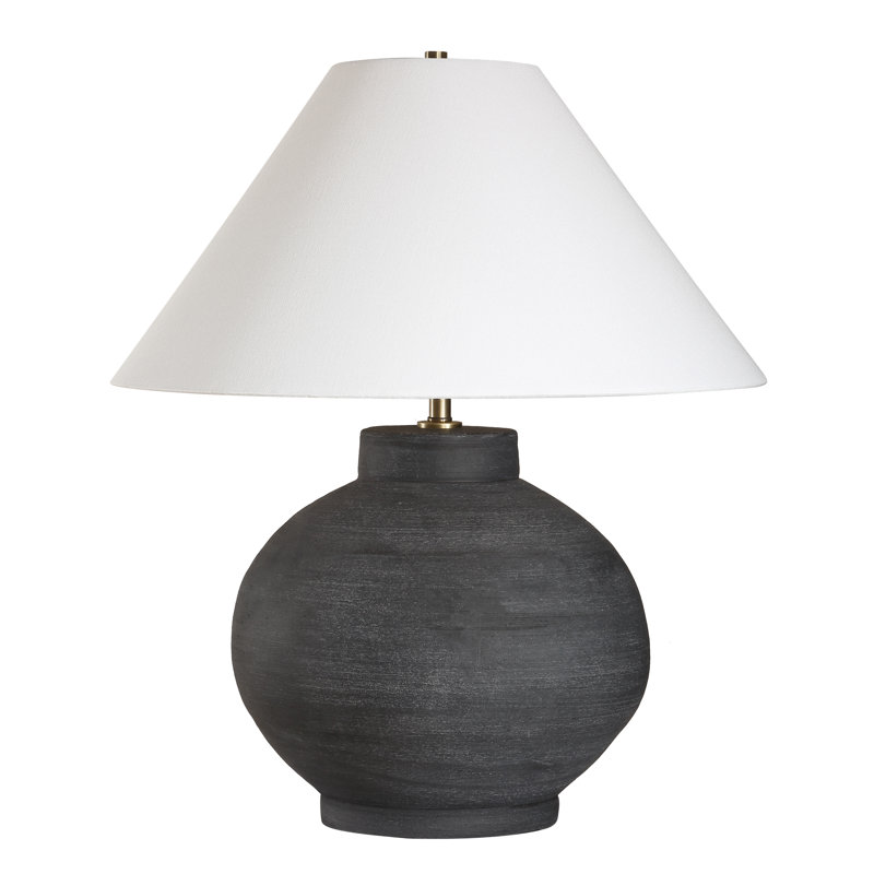 Cathern Rustic Charcoal Table Lamp