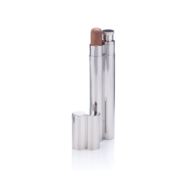 Porte-cigare et flasque en acier inoxydable Harrison
