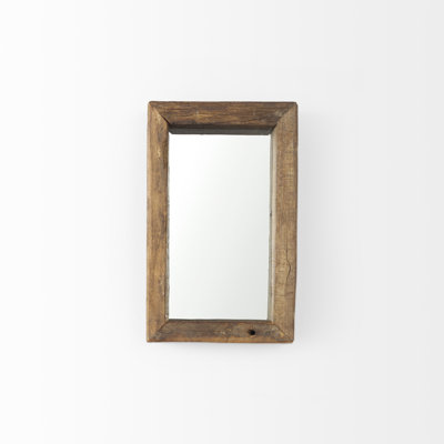 Joeisha Wood Frame Distressed Accent Mirror