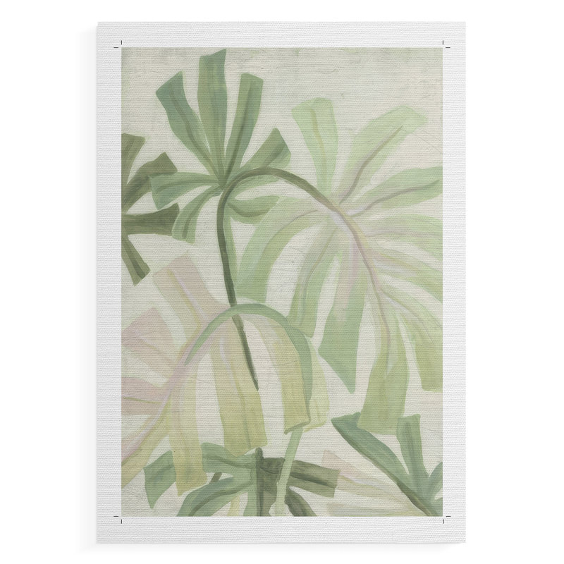 Palmes entrelacées I - impression sur toile seulement - non encadrée, H 27 po x l 18 po