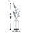 Stylish Decorative Object, Black Metal, 4.7 x 17.7 inches | 100% Metal Construction, Thickness: 0.06 inches | Perfect for Home Decor, Modern Aesthetic, Durable & Eye-Catching Accent Piece