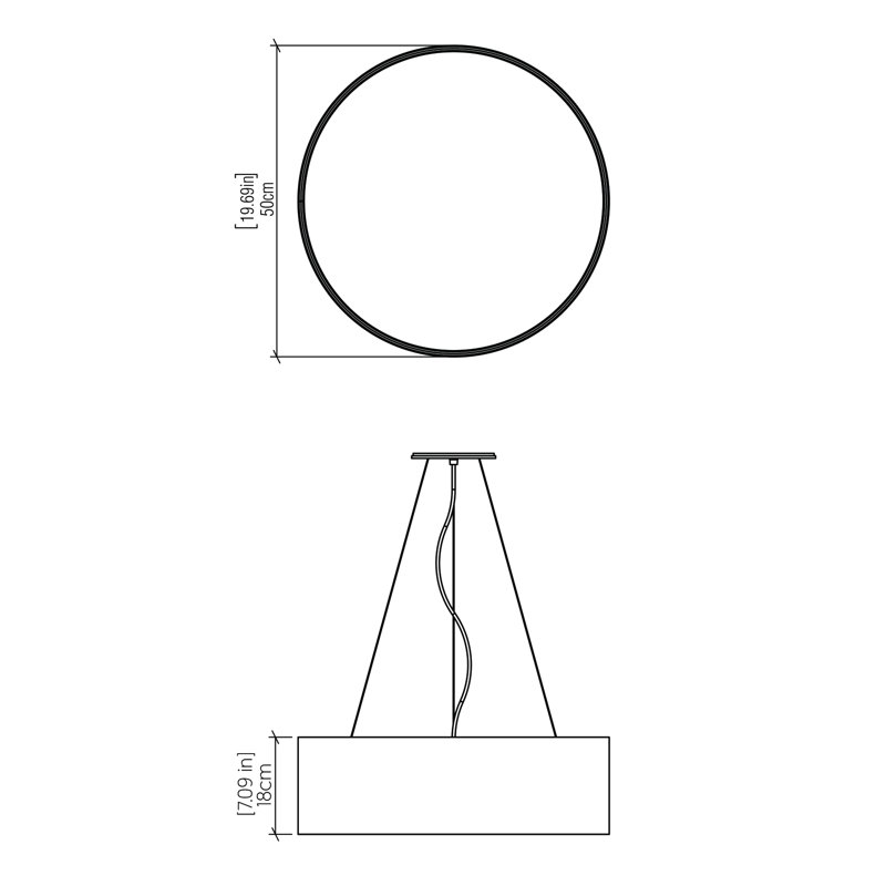 Cilíndrico 3 - Light Chandelier, 3, Organic Gray