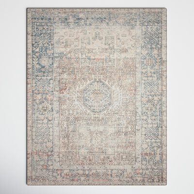Chris Loves Julia x Loloi Jules Natural Ocean Rug