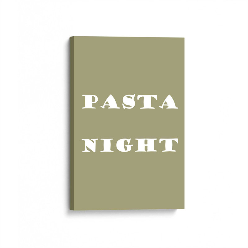 Toile tendue Pasta Night, H 36 po x l 24 po