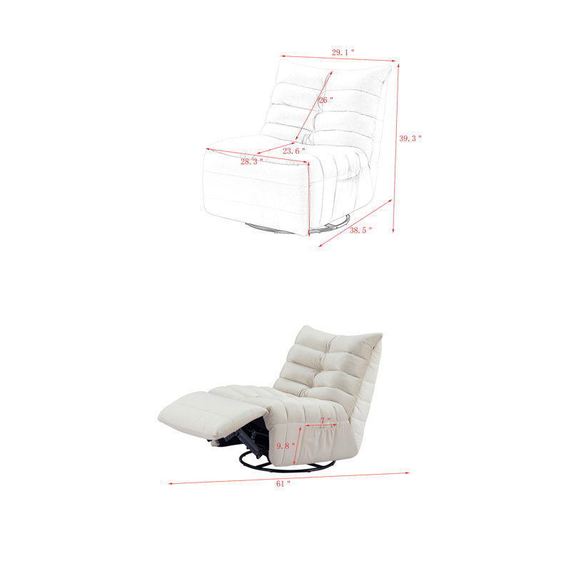 Cosy Lazy Chair: Modern Rotatable Lounge With Side Storage Pocket - Perfect For Small Spaces & Leisurely Reading Moments