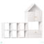 Bibliothèque polyvalente pour enfants avec un design en forme de maison, un rangement multifonctionnel pour les livres et les jouets, un emplacement réglable, un organisateur durable pour enfants pour la salle de jeux ou la chambre à coucher Assemblage-33791278