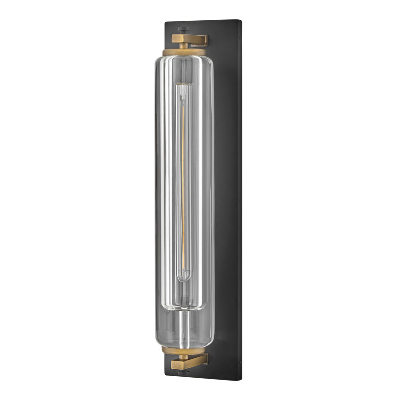 Hinkley Lourde Large Wall Mount Lantern, Black