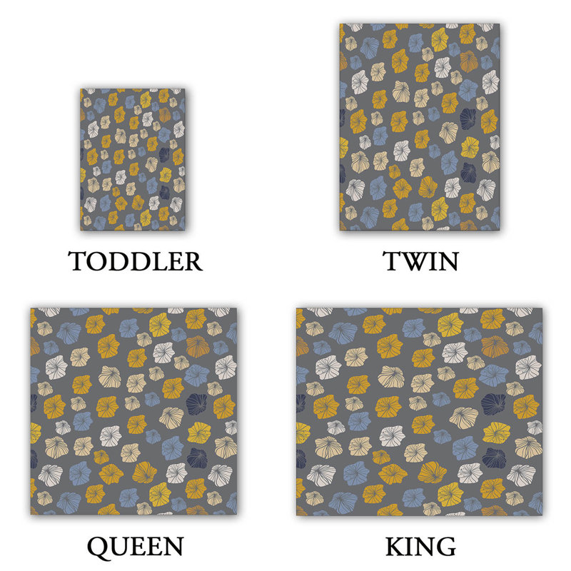  Ensemble de housse de couette Elements II, 1 housse simple + 1 taie standard, Gris / ivoire / jaune