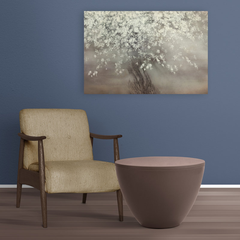 Étoiles du printemps, impression éthérée, arbre paisible, art mural, 24" H x 36" W
