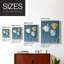 Reproduction encadrée FLORAL Series CXLVII - bois massif-1700812487