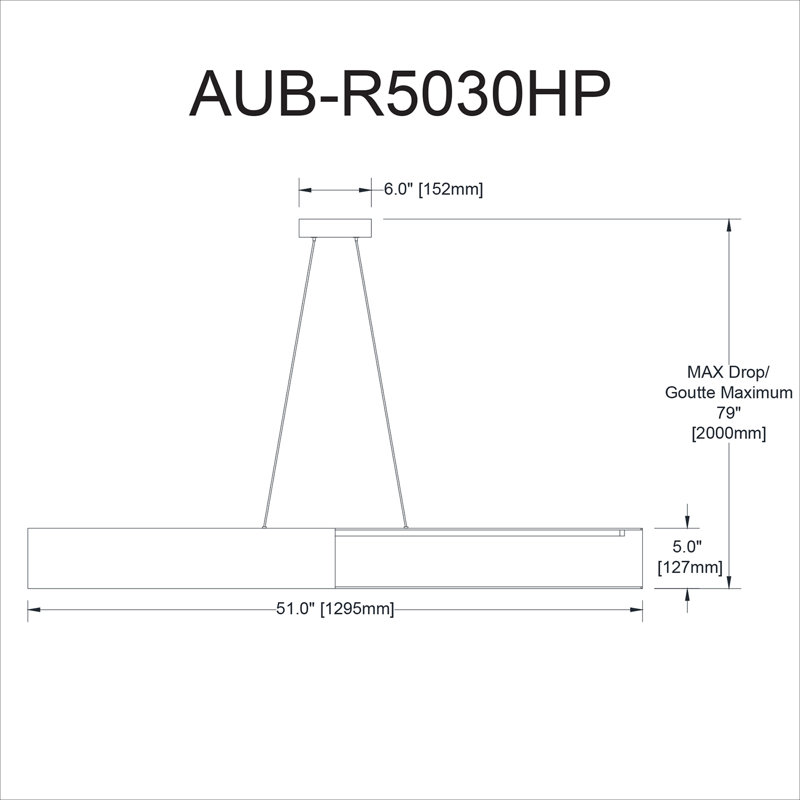 Luminaire suspendu linéaire à 1 lumière pour îlot de cuisine Kahlilah, Noir mat, Noir