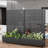 Outdoor Metal Planter Box Raised Garden Beds with Trellis-1641936834