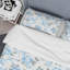 Floral Blue Roses - Ensemble de housse de couette floral - Polyester microfibre