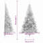  Sapin de Noël artificiel illuminé argenté 82,7 po PET-1758495655