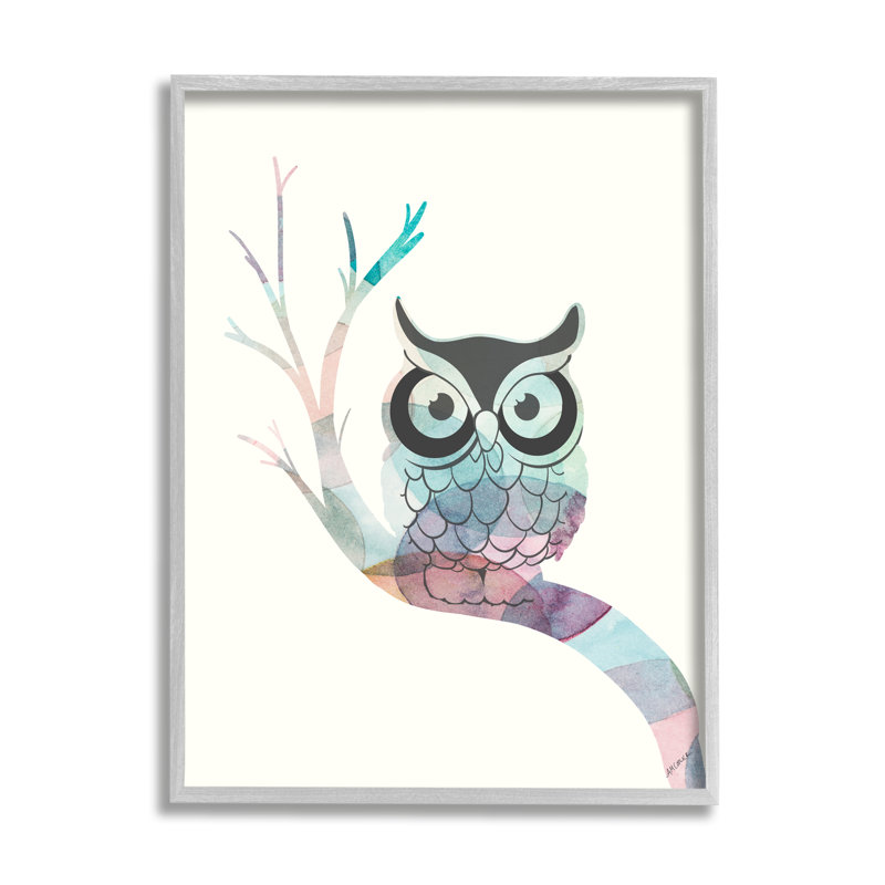 «Big Eye Owl» par Ann Marie Coolick - reproduction d'art graphique, Estampe numérique Farmhouse, H 30 po x l 24 po