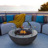 Envelor Fire Pit 16'' H X 42'' W Includes Windscreen, Lid, and Canvas Cover