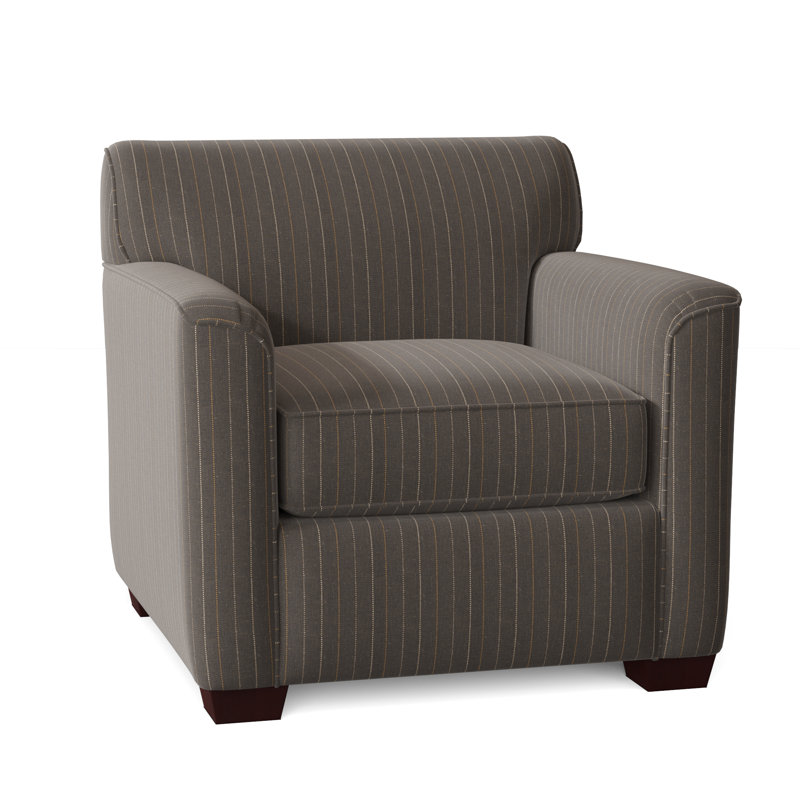 Keaton Upholstered Armchair, Yes, Cleo 41 Grey Stripe