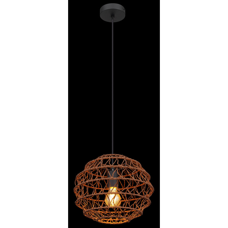 34 1 - Light Matte Black Pendant, 30.5cm H x 6cm W