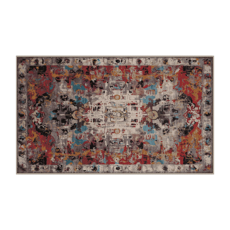 Tapis brun lavable à la machine, Rectangle 4 pi x 6 pi