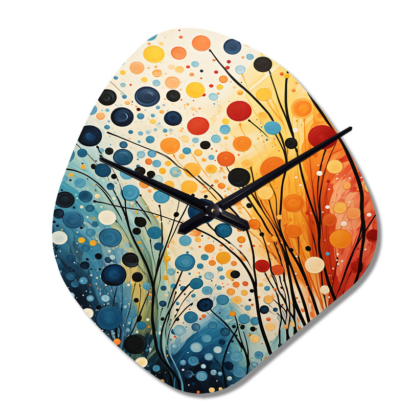Horloge murale Chery Colorful Mid Century Dynamic Duality III, Grand
