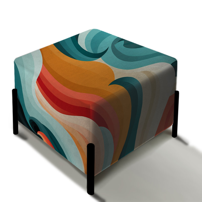 Repose-pieds Mod Wave Revival - Mid-Century