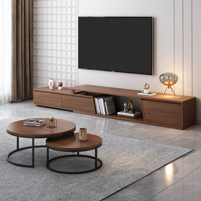 Extendable TV Stand & Nesting Coffee Table Set
