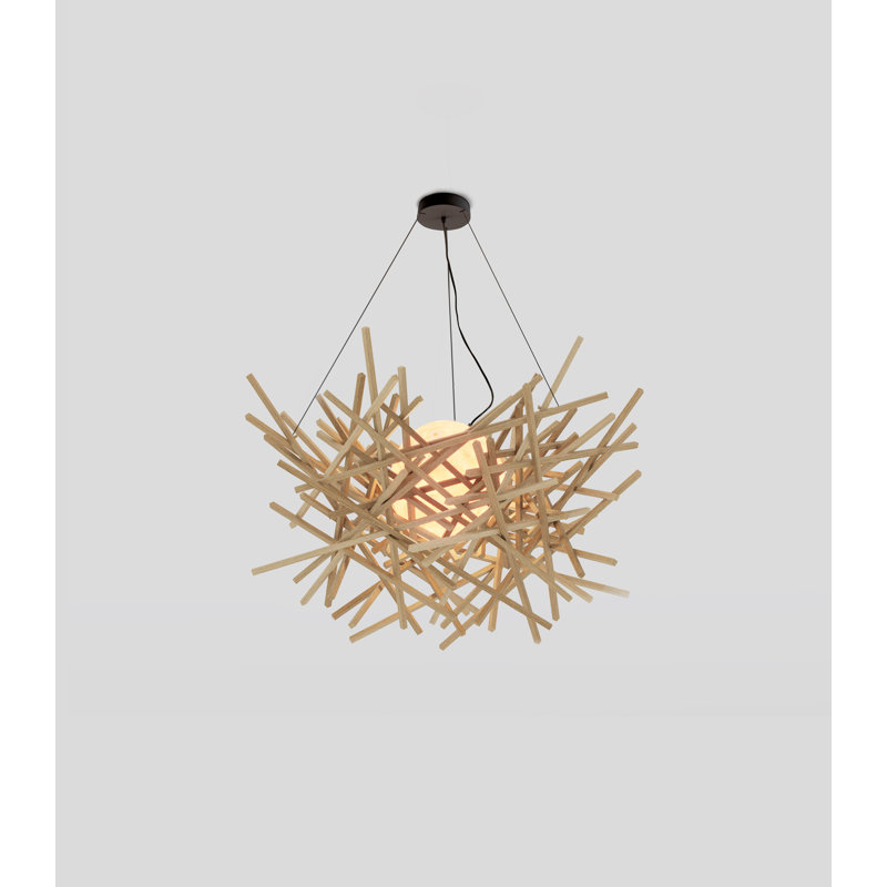 Cura 1 - Light Unique/Statement Pendant, White Oak, 2700K