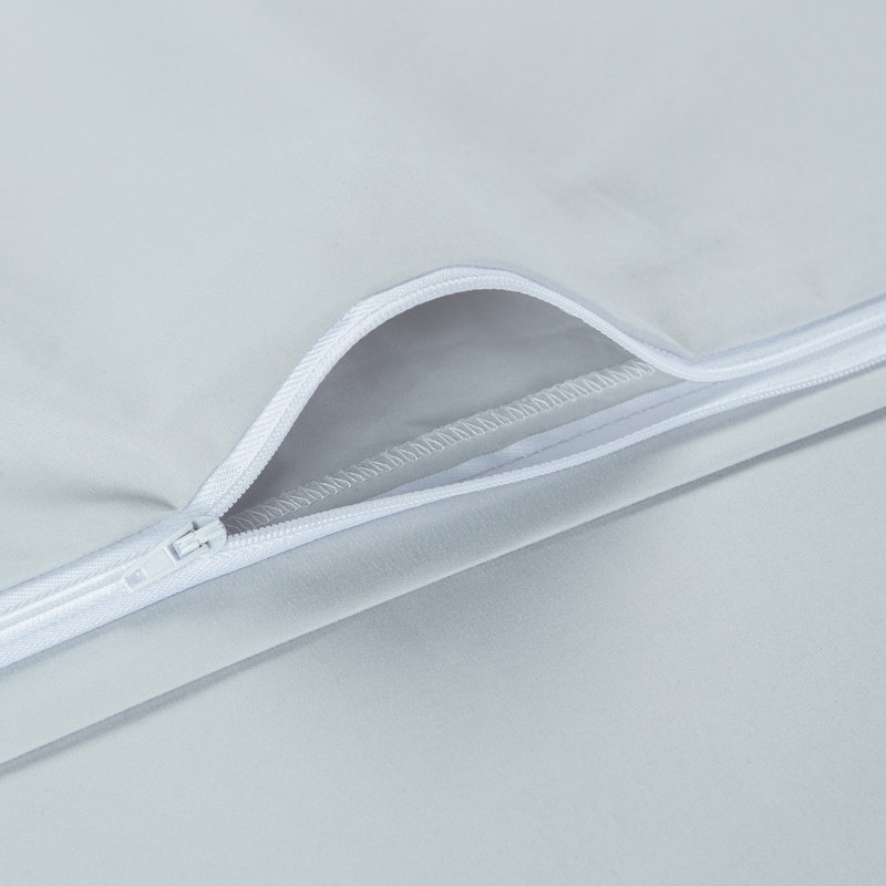 Ensemble de housse de couette ultra-doux, Housse de couette simple + 1 taie d'oreiller, Argent