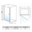 Landin 1850mm H Hinged Frameless Shower Door with Clear Glass-1673220500