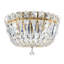 Petit Crystal Deluxe 3 Light 8in x 6in Flush Mount in Polished Gold with Clear Radiance Crystals-624594122-624594120