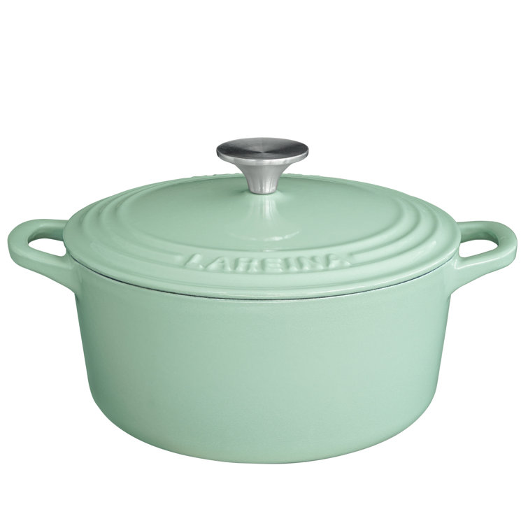 Lareina Enameled Cast Iron Dutch Oven with Lid and Dual Handles