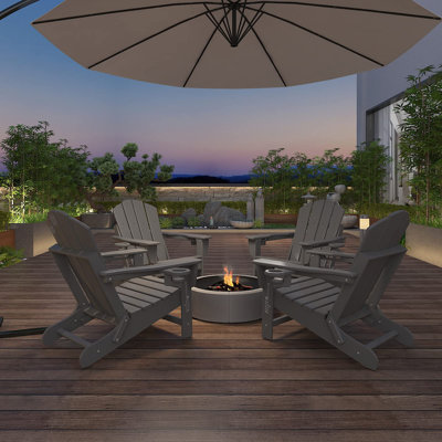 Fauteuil Adirondack réglable avec repose-pieds rétractable