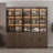 78.7" Wide Glass Door Display Case Curio Cabinet With LED Lights