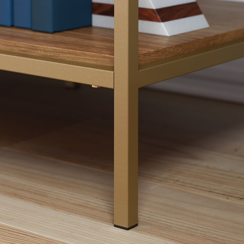 Crédence en bois pour téléviseur de 65 po ou moins avec design compact, brun