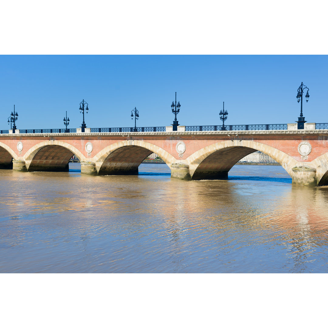 Steinbrücke in Bordeaux - Leinwandbild