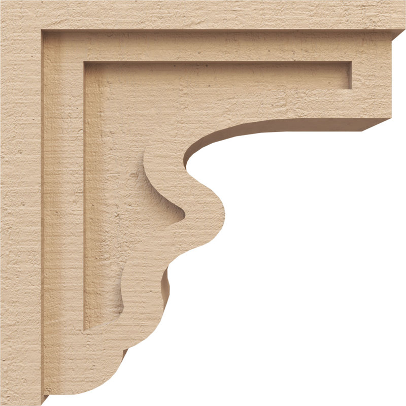 Corbeau en bois de cèdre brut Highland L 6 po x P 12 po x H 12 po Classic, H 12 po x l 6 po x P 12 po