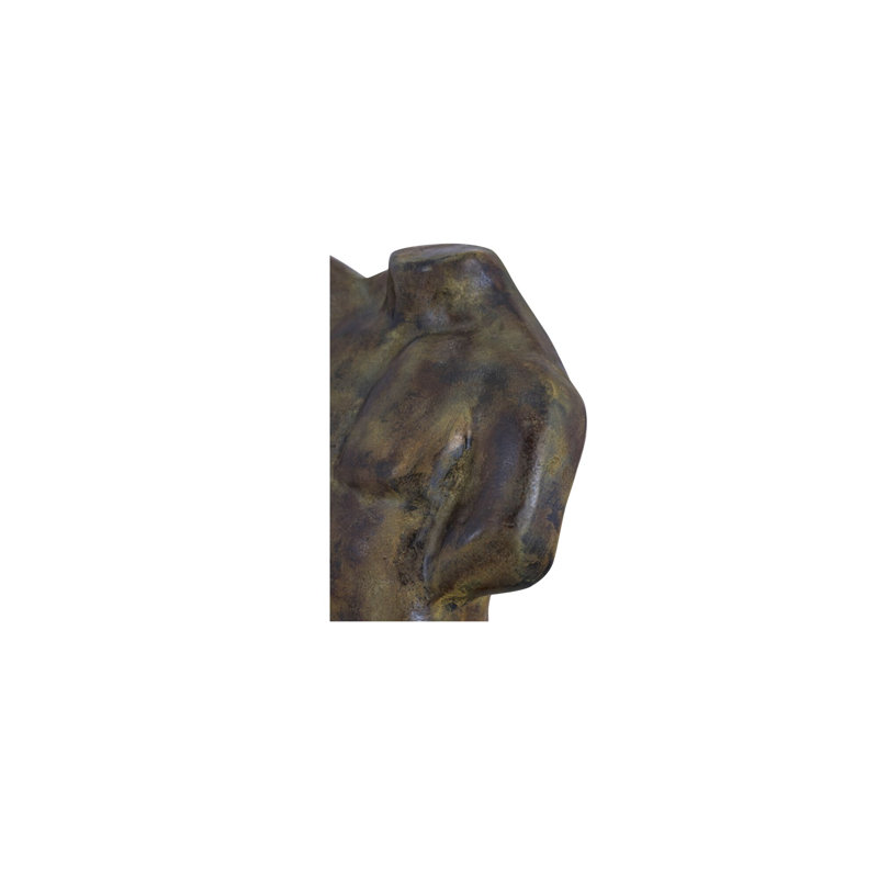 Victor Cast Alumiinum Sculpture Aged Black, Dark Green